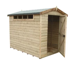 Shire Security Cabin 10x10 Ft Apex Shiplap Wooden Shed With Floor - Assembly Service Included