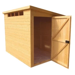Shire Security Cabin 10x10 Ft Pent Shiplap Wooden Shed With Floor - Assembly Service Included
