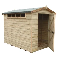 Shire Security Cabin 10x6 Apex Dip Treated Shiplap Wooden Shed With Floor - Assembly Service Included