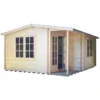 Shire Twyford 16x17 Glass Apex Tongue & Groove Wooden Cabin - Base Not Included