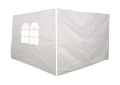 Suhali White Side Curtain, (W)2.95m (D)1.94m - Assembly Required