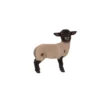 Terrastyle White, Black Resin Lamb Garden Ornament (H)27.2cm